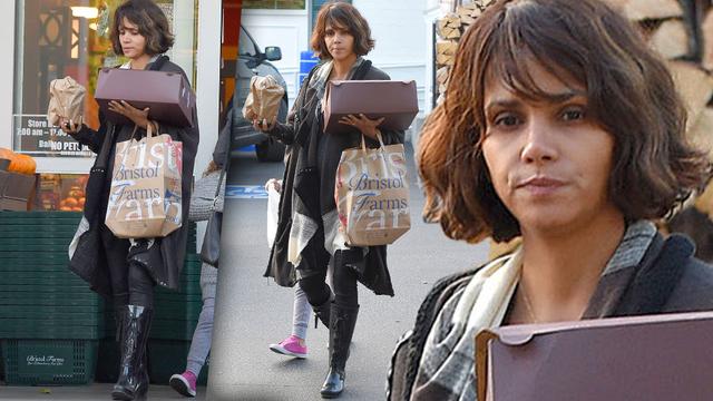 Halle Berry Displays Bare Face & Scruffy Hair On Girls-Only Birthday ...