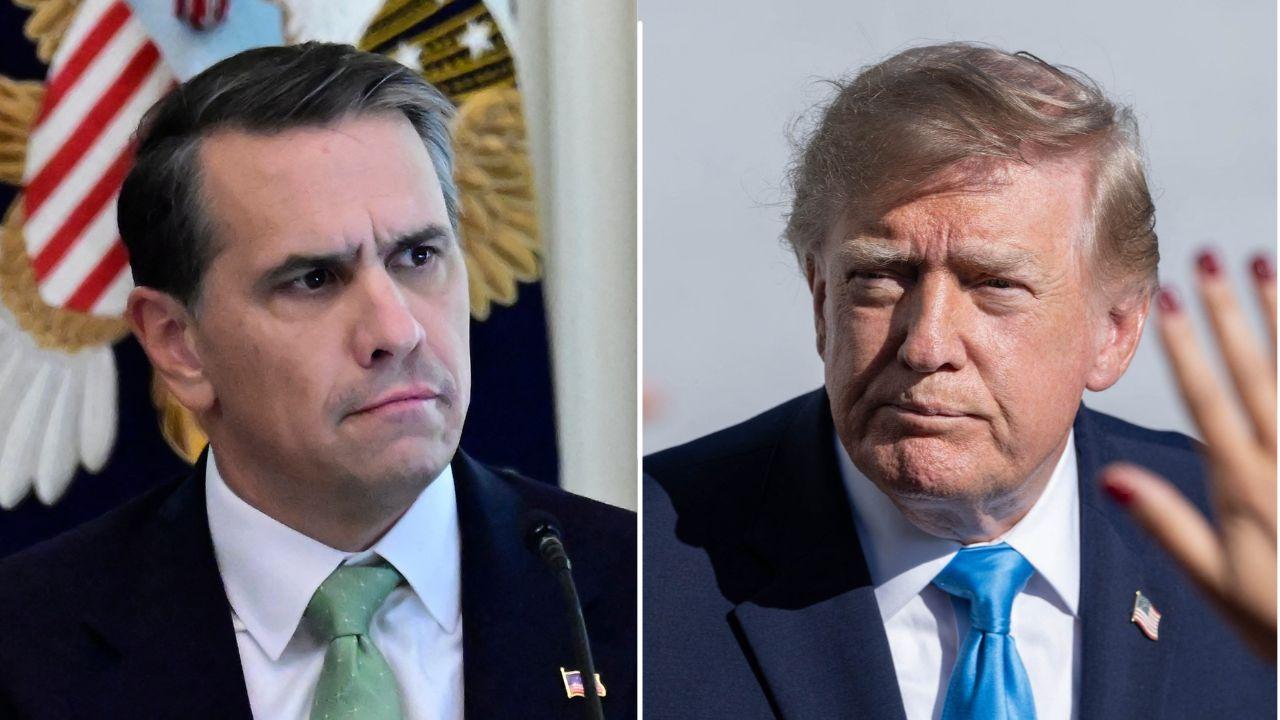 A photo of Todd Blanche alongside a photo of Donald Trump