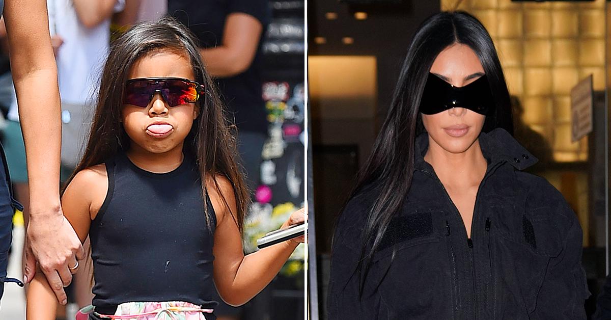 North West Cheesin' It Up For Paparazzi On Kim Kardashian's Mother-Daughter  Date