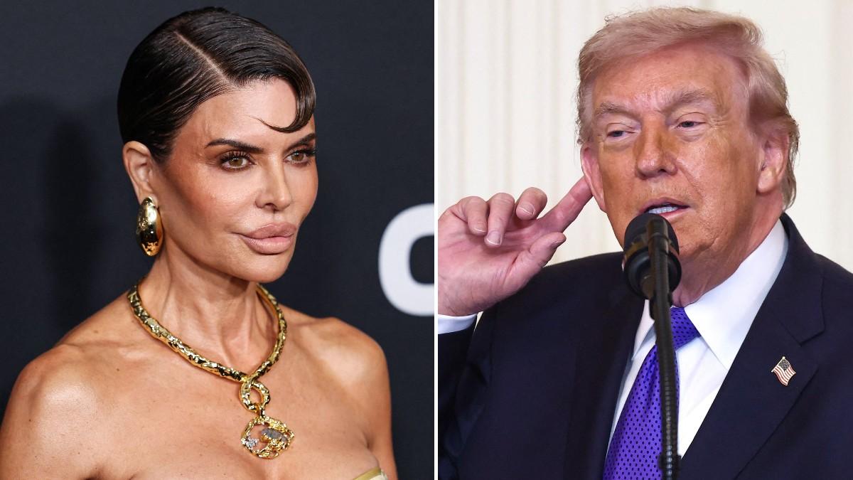 Composite photo of Lisa Rinna and Donald Trump