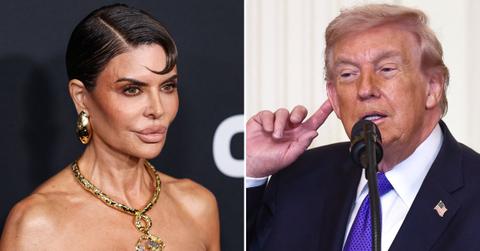 Composite photo of Lisa Rinna and Donald Trump