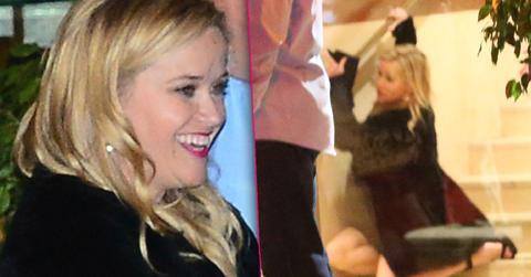 Reese Witherspoon Falls Down At Jennifer Aniston's Birthday Party