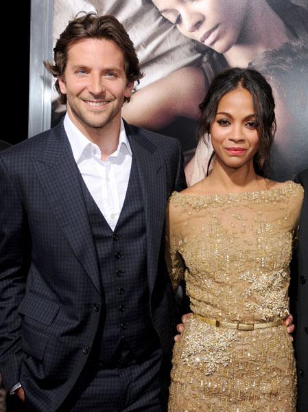 Bradley Cooper Zoe Saldana 50 Shocking & Dramatic Celebrity Break-Ups & Hook-Ups Of The Year