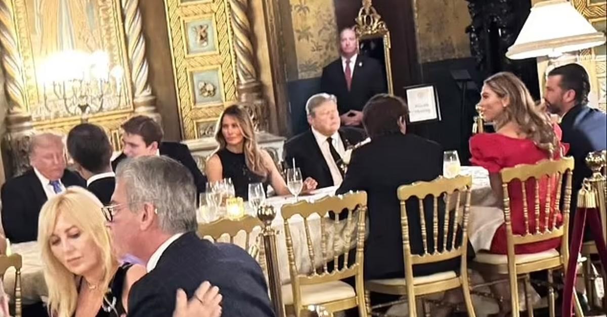 trump jr girlfriend bettina anderson dress mar a lago party