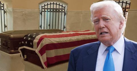 donald trump and casket