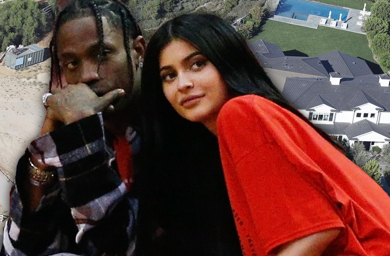 //kylie jenner building travis scott calabasas mansion pp