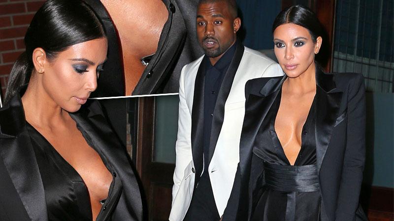 Embarrassing! Kim Kardashian Suffers An Awful Wardrobe Malfunction In A  Skintight Dress!