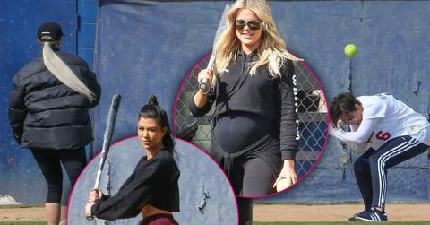 //Kardashian sisters kris jenner softball pp