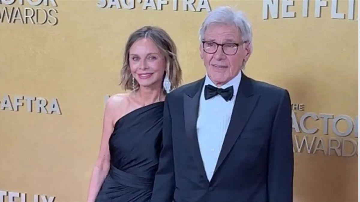 Photo of Calista Flockhart and Harrison Ford