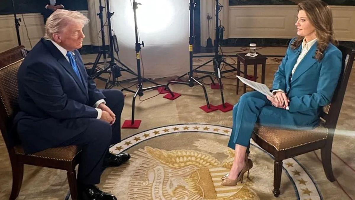 Photo of Donald Trump, Norah O'Donnell