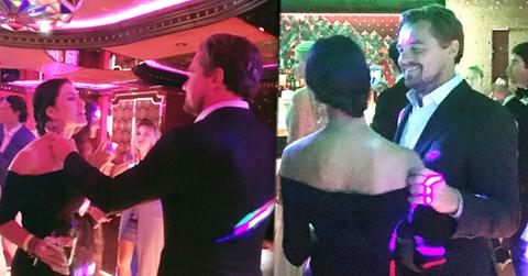 leonardo di caprio flirting nina agdal gilfriend foundation gala pics