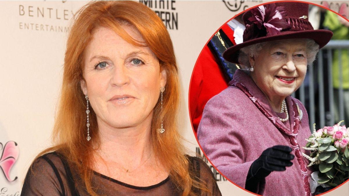 Photo of Queen Elizabeth and Sarah Ferguson