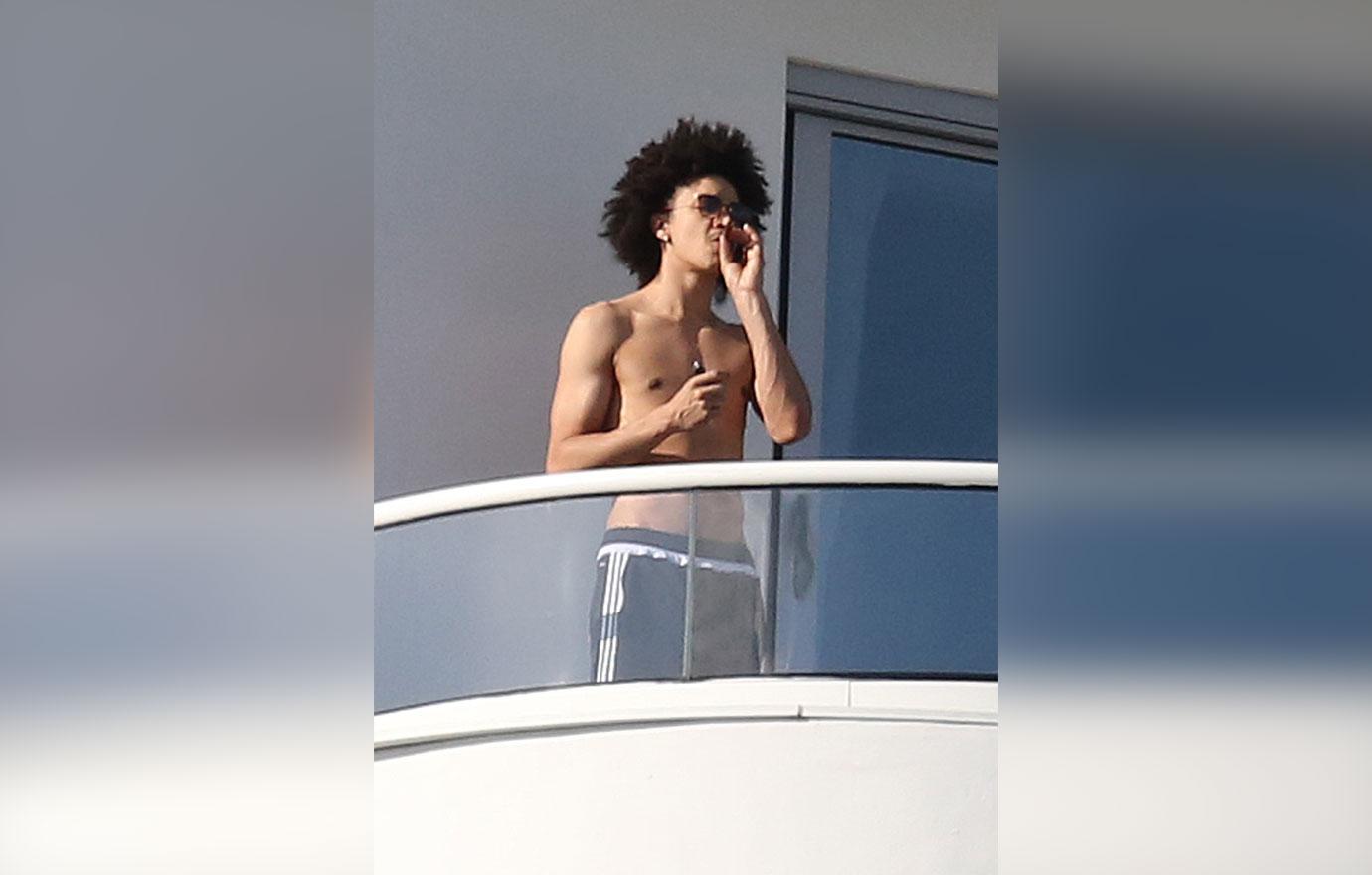 Madonna's Shirtless New Boytoy Ahlamalik Preens On Balcony