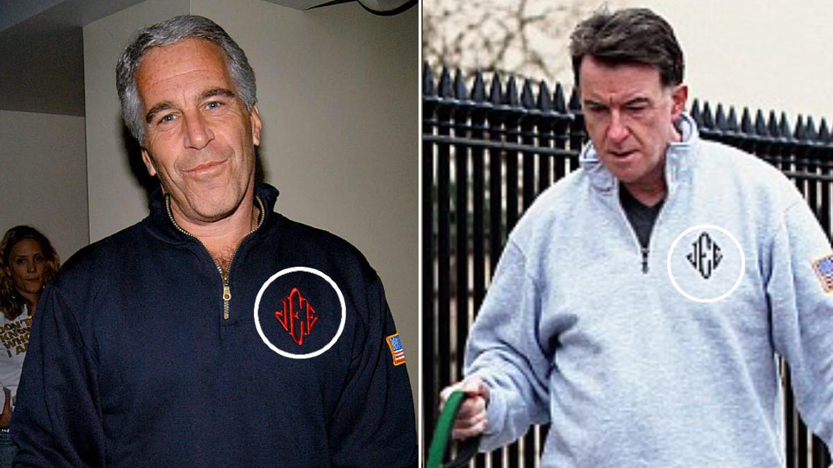 Photos of Jeffrey Epstein, Peter Mandelson