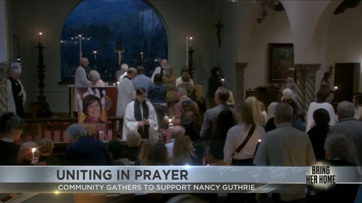 Photof of prayher vigil for Nancy Guthrie