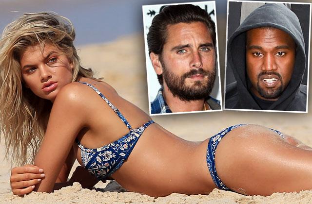 Scott Disick Ex Model Flirts Kanye West Fashion Show Pics