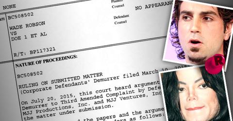 Michael Jackson Wade Robson Sex Abuse Legal Victory