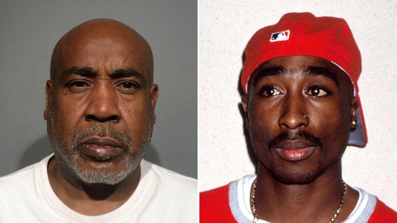 split image of Duane Davis and Tupac Shakur