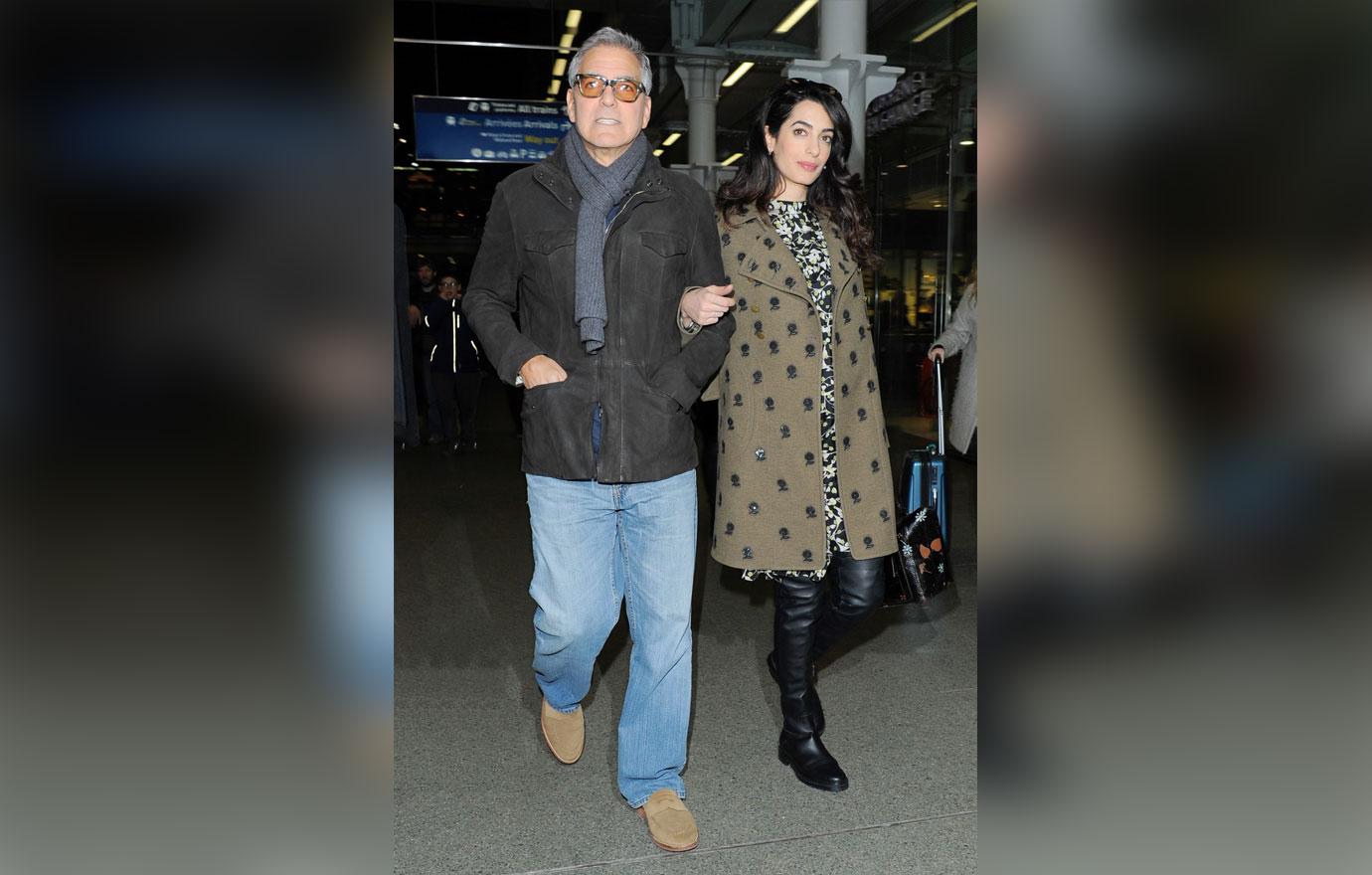 //george clooney amal clooney pregnant twins birth hiding