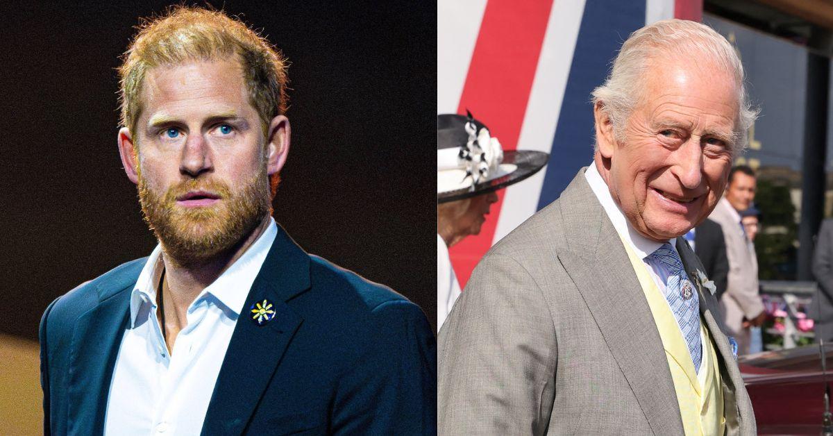 photo of Prince Harry and king charles