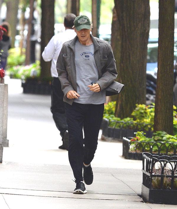 Liam Neeson Skinny Weight Loss Jogging NYC