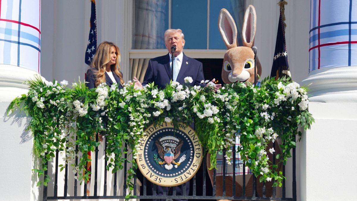 Melania Trump, Donald Trump, Easter Bunny