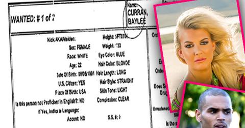 chris brown accuser baylee curran restraining order assault