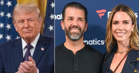 split image of Donald Trump / Don Jr. and Bettina Anderson