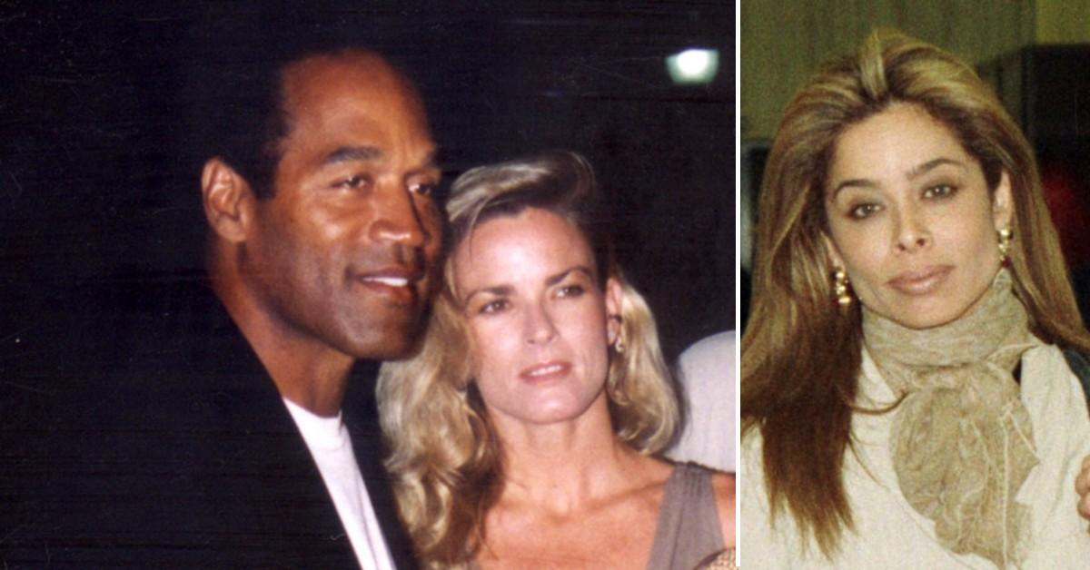 Split photo of O.J. Simpson and Nicole Brown Simpson, Faye Resnick