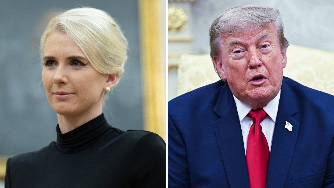 split image of Natalie Harp and Donald Trump