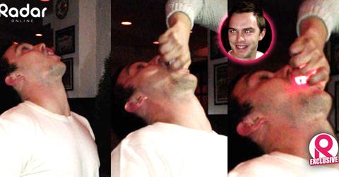 //nicholas hoult takes dangerous flaming shot wide