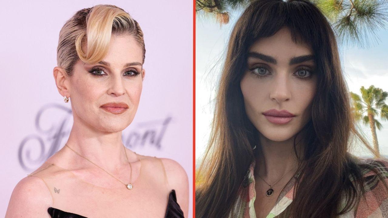 Split photo of Aimee and Kelly Osbourne