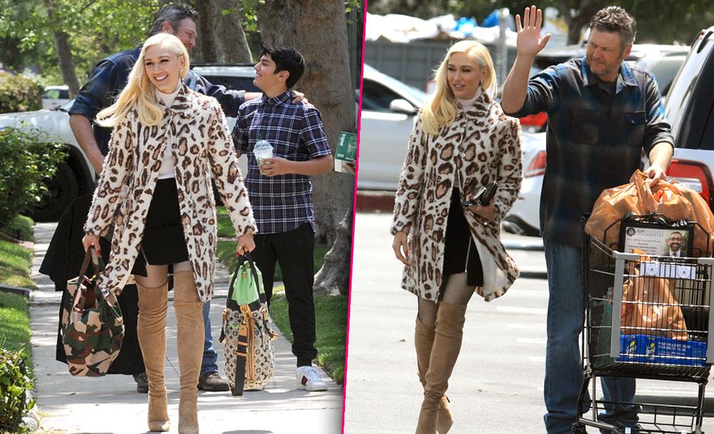 Gwen Stefani Packing On Pounds In Hopes Of Getting Pregnant Leopard print coat