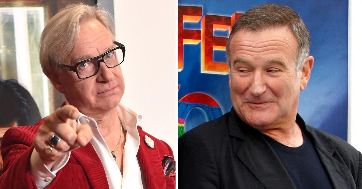 Photo of Paul Feig on the left and Robin Williams on the right