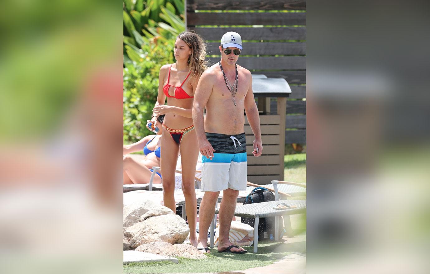 robin thicke girlfriend april love geary baby bump bikini