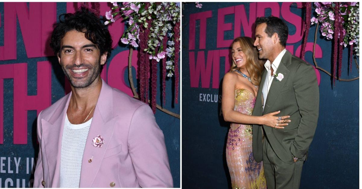 Split photo of Justin Baldoni, Blake Lively and Ryan Reynolds