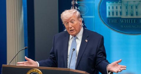 Donald Trump addressed his bizarre comments at a press conference on April 6.