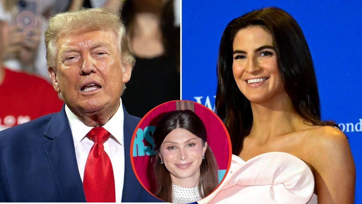 split image of Donald Trump; Kaitlan Collins; Dylan Mulvaney