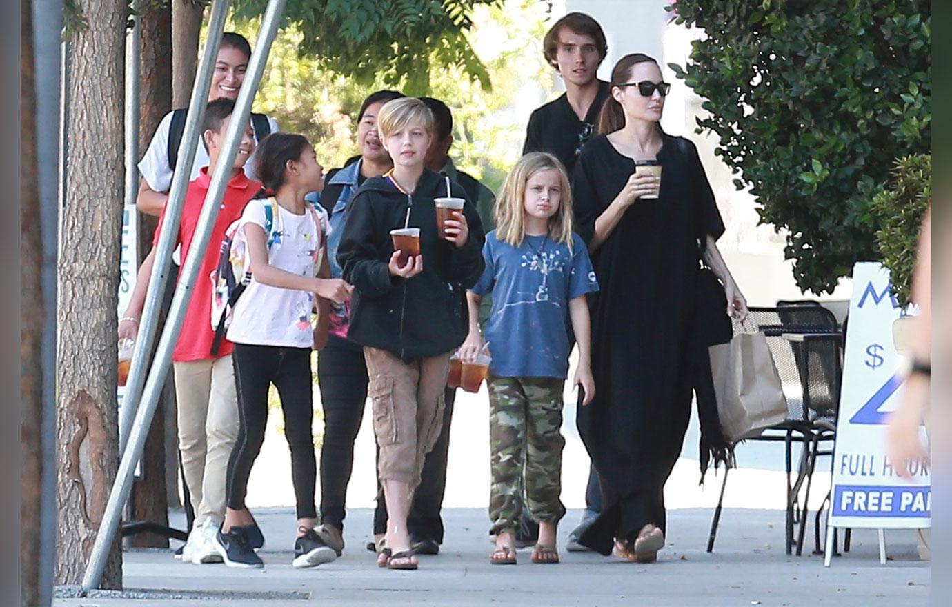 //Angelina Jolie kids solo custody battleB