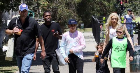 Gwen Stefani Blake Shelton Basketball With Her Sons