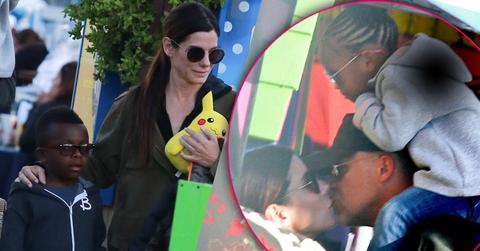 Sandra Bullock Bryan Randall Her Kids Amusement Park Pics