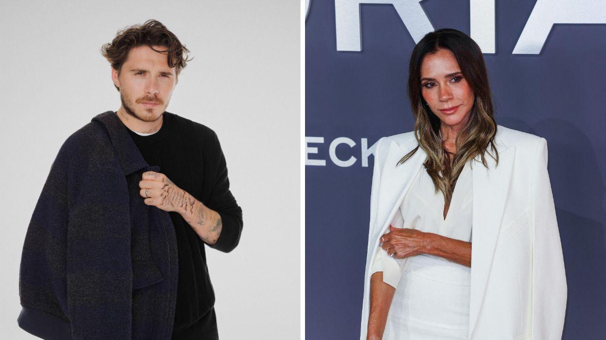 Split photos of Brooklyn and Victoria Beckham