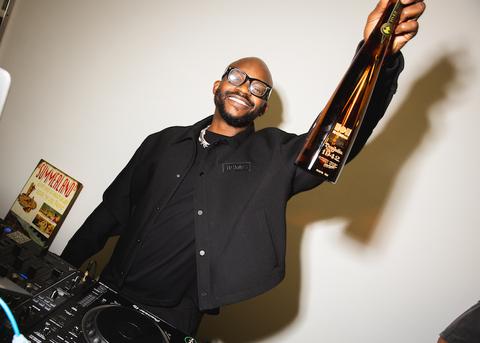 dj tay james celebrates with tequila don julio at the nahmias x maxfield gallery launch in los angeles on february