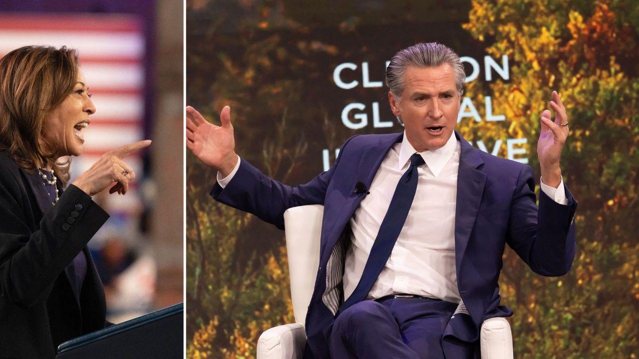 Photo of Kamala Harris, Gavin Newsom