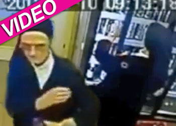 //nun steals beer convenience store