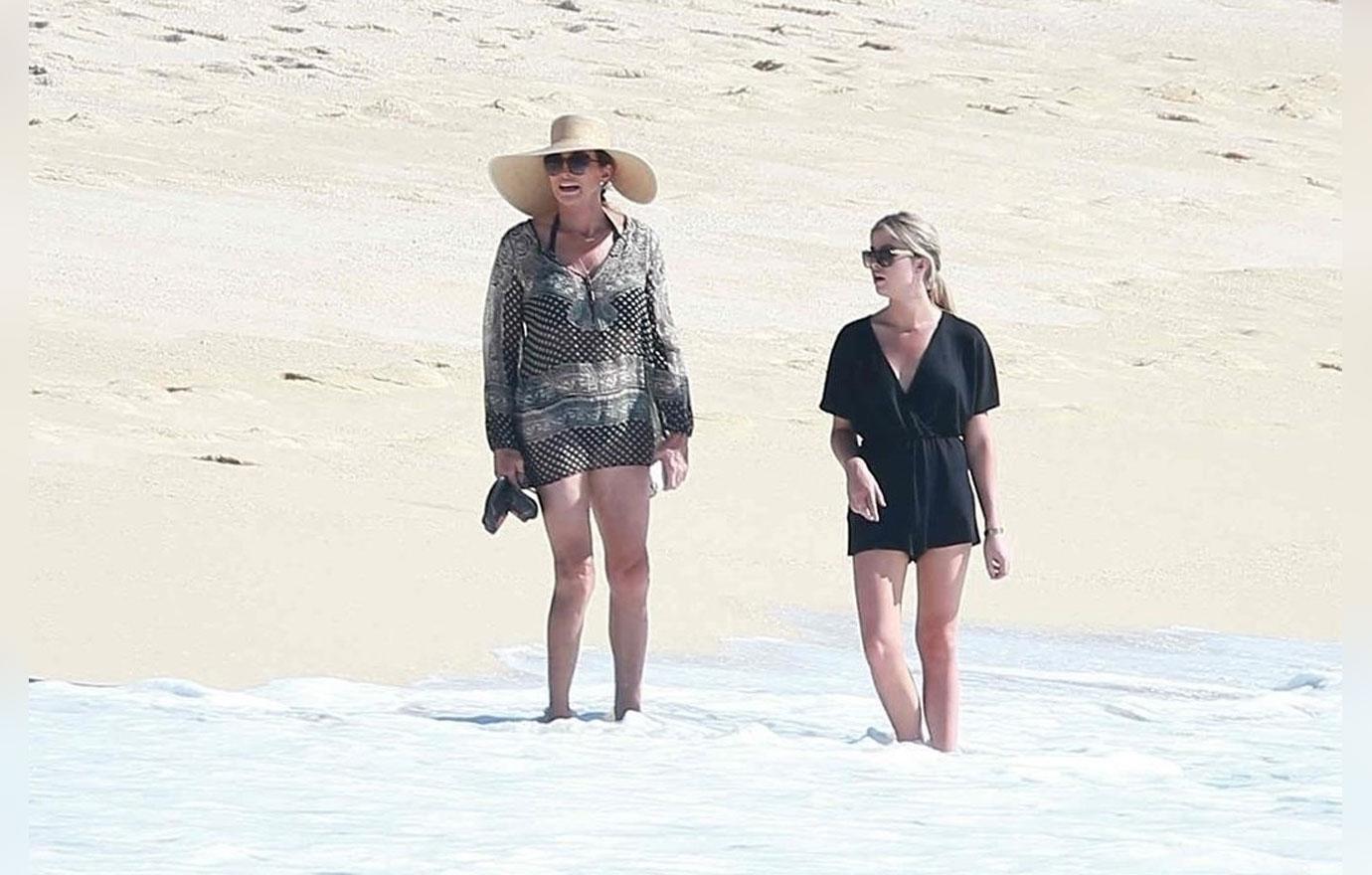 Caitlyn Jenner Wears Swimsuit On Beach Mexico Galpal Candis Cayne