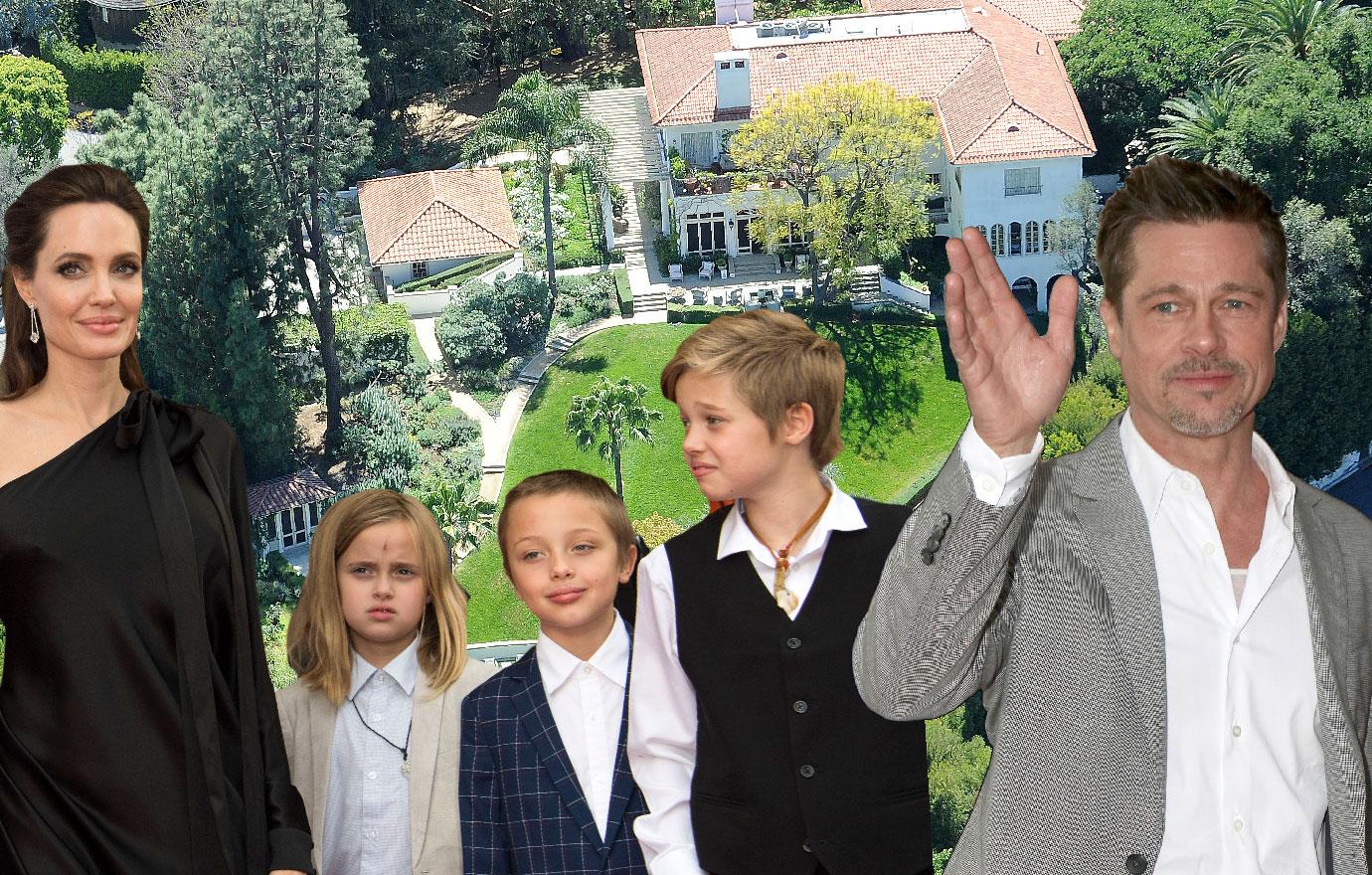 Brad Pitt House Aerial Photos Prove Spending Time With Kids