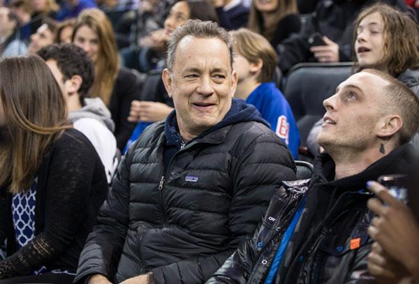 Tom Hanks & Son Hockey Game Photos -- Chet Hanks Rehab