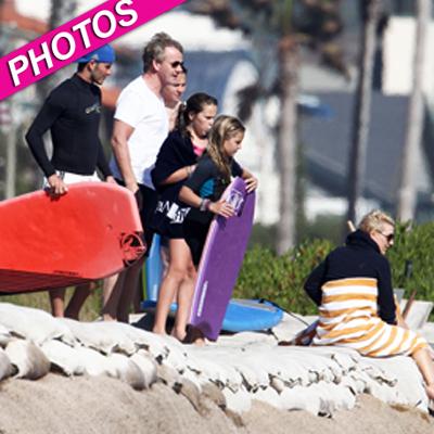 David Beckham And Gordon Ramsay Take Their Kids Surfing In Malibu