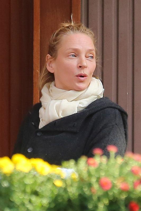 Uma Thurman No Makeup Lunch Date